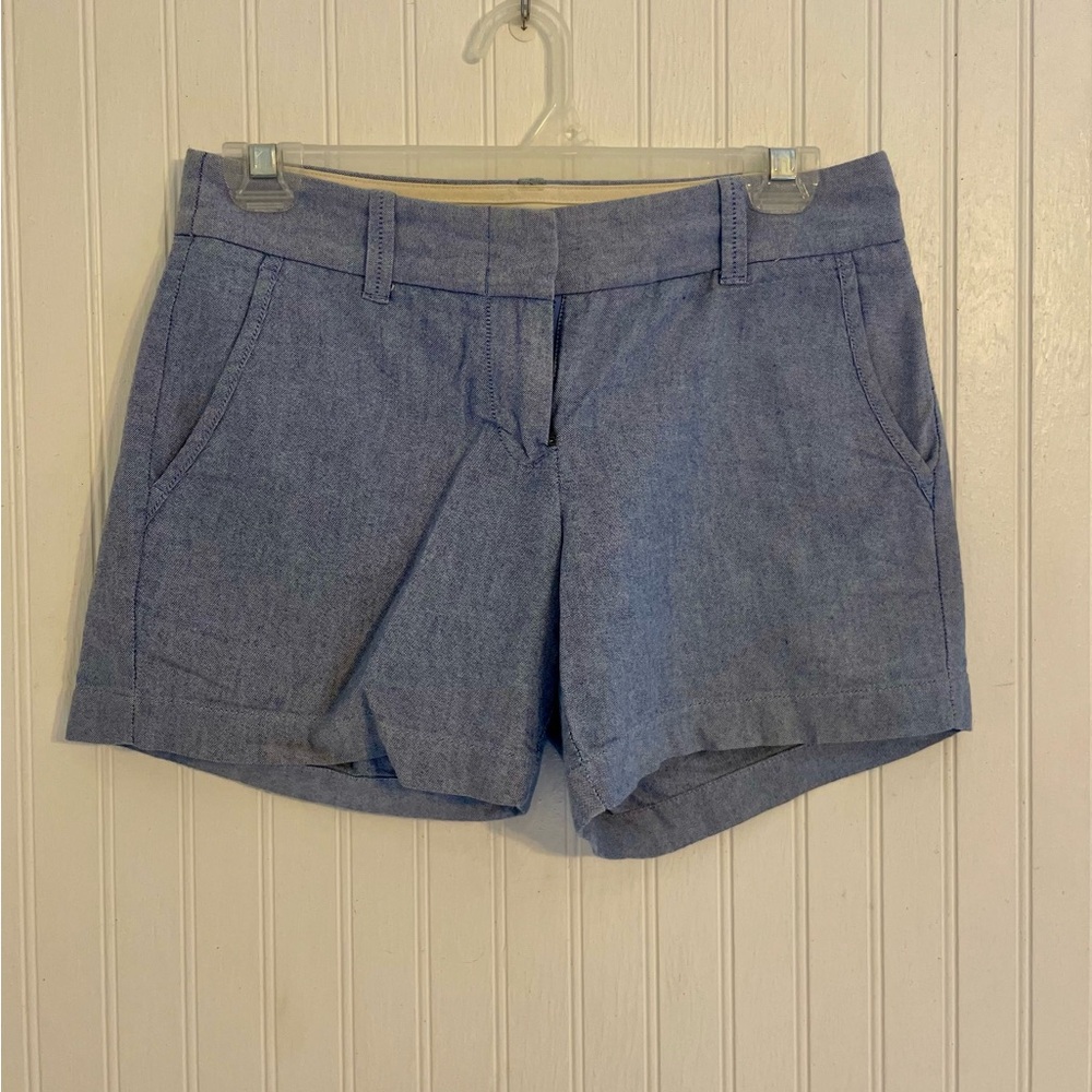 J Crew Women's Blue Chambray Shorts